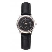 Omega De Ville Prestige Small Seconds Black Dial Stainless Steel Case Black Leather Strap