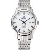 Omega De Ville White Dial Blue Numerals Stainless Steel Case And Bracelet 1453787