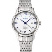 Omega De Ville White Dial Stainless Steel Case And Bracelet 1453789