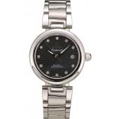 Omega DeVille Ladymatic Stainless Steel Strap Black Dial