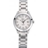 Omega Seamaster Aqua Terra White Dial Diamond Numerals Stainless Steel Bracelet  622444