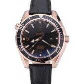 Omega Seamaster Planet Ocean Ceragold Black Dial  622389