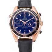 Omega Seamaster Planet Ocean Chronograph Ceragold Black Dial  622391