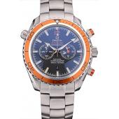 Cheap Omega Seamaster Planet Ocean Orange Tachymeter Black Dial Stainless Steel Strap 80241