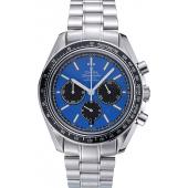 Omega Speedmaster Blue Grey Stainless Steel Strap  622053 Replica