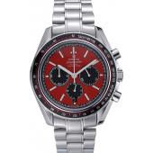 Omega Speedmaster Red Grey Stainless Steel Strap  622054