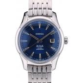 Omega Swiss DeVille Stainless Steel Bezel Blue Dial 7602