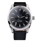 Omega Swiss Seamaster Railmaster Black Strap Black Striped Dial Replica