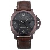 Panerai  Luminor Brown Leather Strap Black Dial 80160