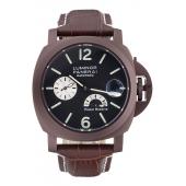 Panerai  Luminor Brown Leather Strap Black Dial 80163