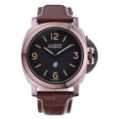 Panerai  Luminor Brown Leather Strap Black Dial 80164