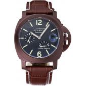 Panerai  Luminor Brown Leather Strap Black Dial 80165 Replica