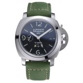 Panerai Luminor GMT Stainless Steel Bezel Green Leather Bracelet  622318