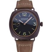 Cheap Panerai Radiomir Brown Stainless Steel Bezel Brown Leather Bracelet  622324