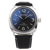 Panerai Radiomir Polished Stainless Steel Case Black Dial Black Leather Strap 98140