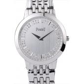 Piaget Dancer Stainless Steel Case Double Studded Minute Markers Silver Dial Replica