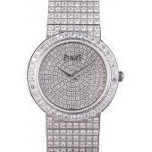 Cheap Piaget Swiss Limelight Diamonds Encrusted Stainless Steel Watch 80297