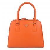 Prada  5018 2way Cow Leather Orange Bag