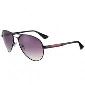 Prada Aviator Linea Rossa Logo Black Frame Sunglasses 308222