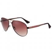 Prada Aviator Linea Rossa Logo Brown Frame Sunglasses 308223