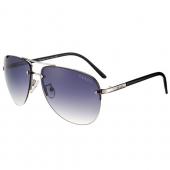 Prada Aviator Silver Frame Black Temples Sunglasses 308230