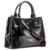 Prada  Patent Leather Satchel Black Replica