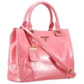 Prada  Patent Leather Satchel Pink