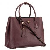 Prada Double Tote Cocoa 18926818