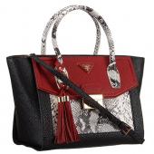 Replica Prada Front Pocket Black - Red & Python Handles Tote 18926812