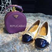 Prada Handbag Calfskin Purple