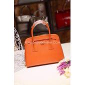 Prada Handbag Calfskin Orange