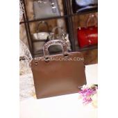 Prada Handbag Calfskin Brown