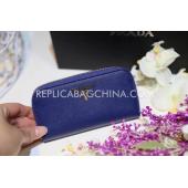 Prada Key Bag Calfskin Blue