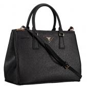 Prada Medium Saffiano Lux  Handle Black