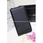 Prada Purse Wallet Calfskin Black HM00018