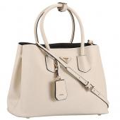 Prada Saffiano Double Tote White Replica