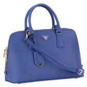 Prada Saffiano Medium Promenade Tote Dark Blue