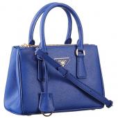 Prada Saffiano Small Leather Blue Bag Replica