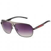 Prada Sporty Embellished Grey Frame Linea Rossa Logo Sunglasses 308303