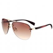 Prada Sporty Linea Rossa Logo Brown Temples Sunglasses 308214