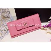 Prada Wallet Calfskin Pink HM06567