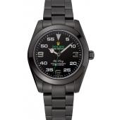 Rolex Air King Black Dial Black Staineless Steel Bracelet 1454019