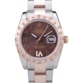 Rolex Datejust Diamond Bezel Brown Dial 7465 Replica