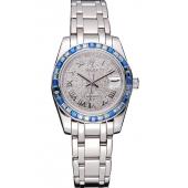 Cheap Rolex Datejust Diamond Dial Blue Jewels Bezel Stainless Steel Case And Bracelet  622834