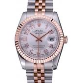 Rolex DateJust White Dial Stainless Steel and Gold Bracelet  622544