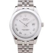 Replica Rolex Datejust White Radial Dial Ribbed Bezel 7478