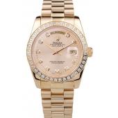 Rolex Day-Date 18k Yellow Gold Plated Stainless Steel Gold Dial Replica