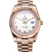 Rolex Day-Date White Dial Gold Bracelet  622546