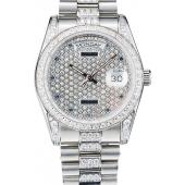 Cheap Rolex DayDate Diamond Plated Stainless Steel Bracelet Diamond Plated Dial 41986