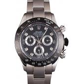 Rolex Daytona Stainless Steel Black Enameled Black Dial